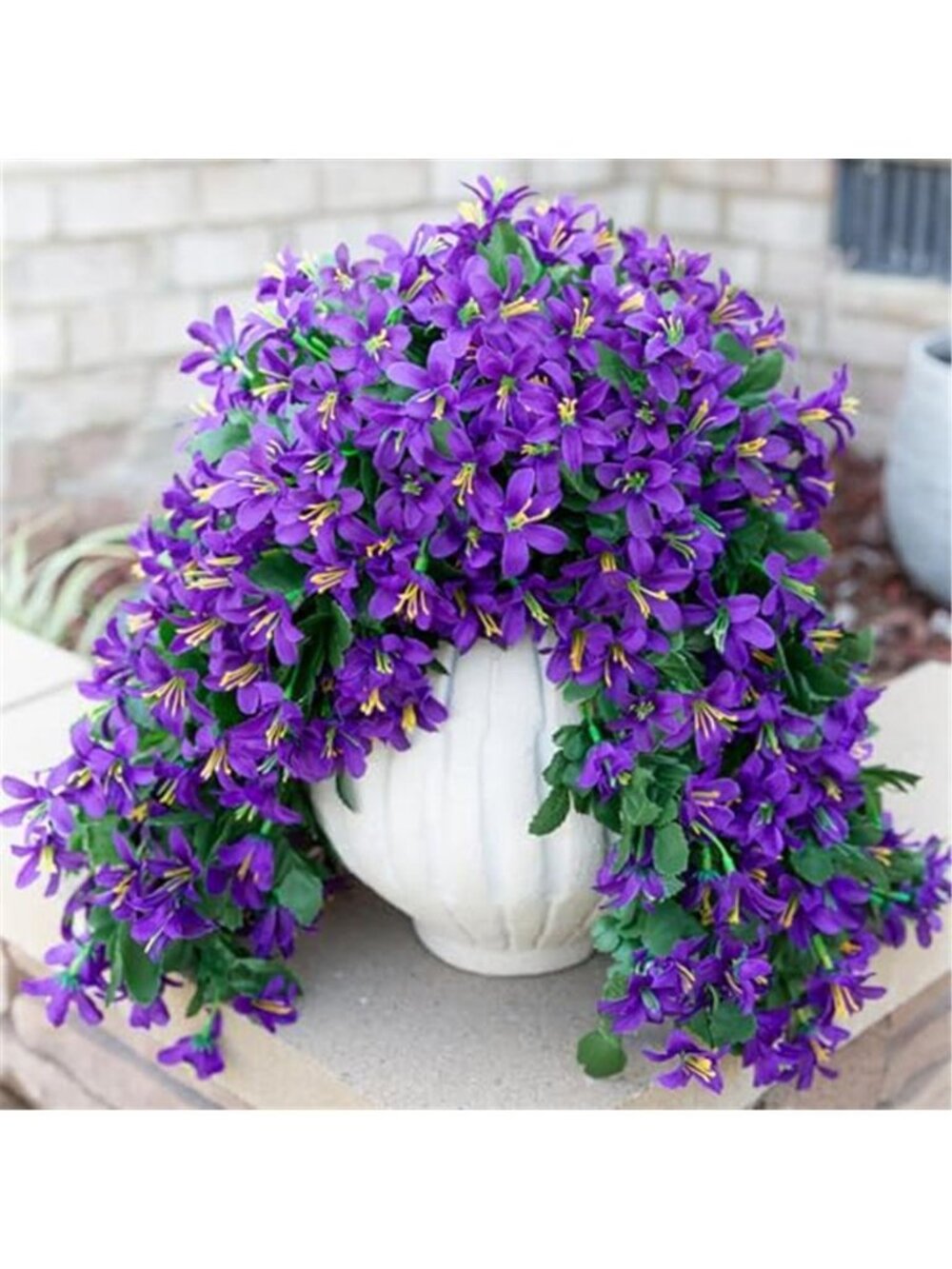 Artificial Hanging Flowers UV Resistant Faux Silk Outdoor Porch Garden Decor Set